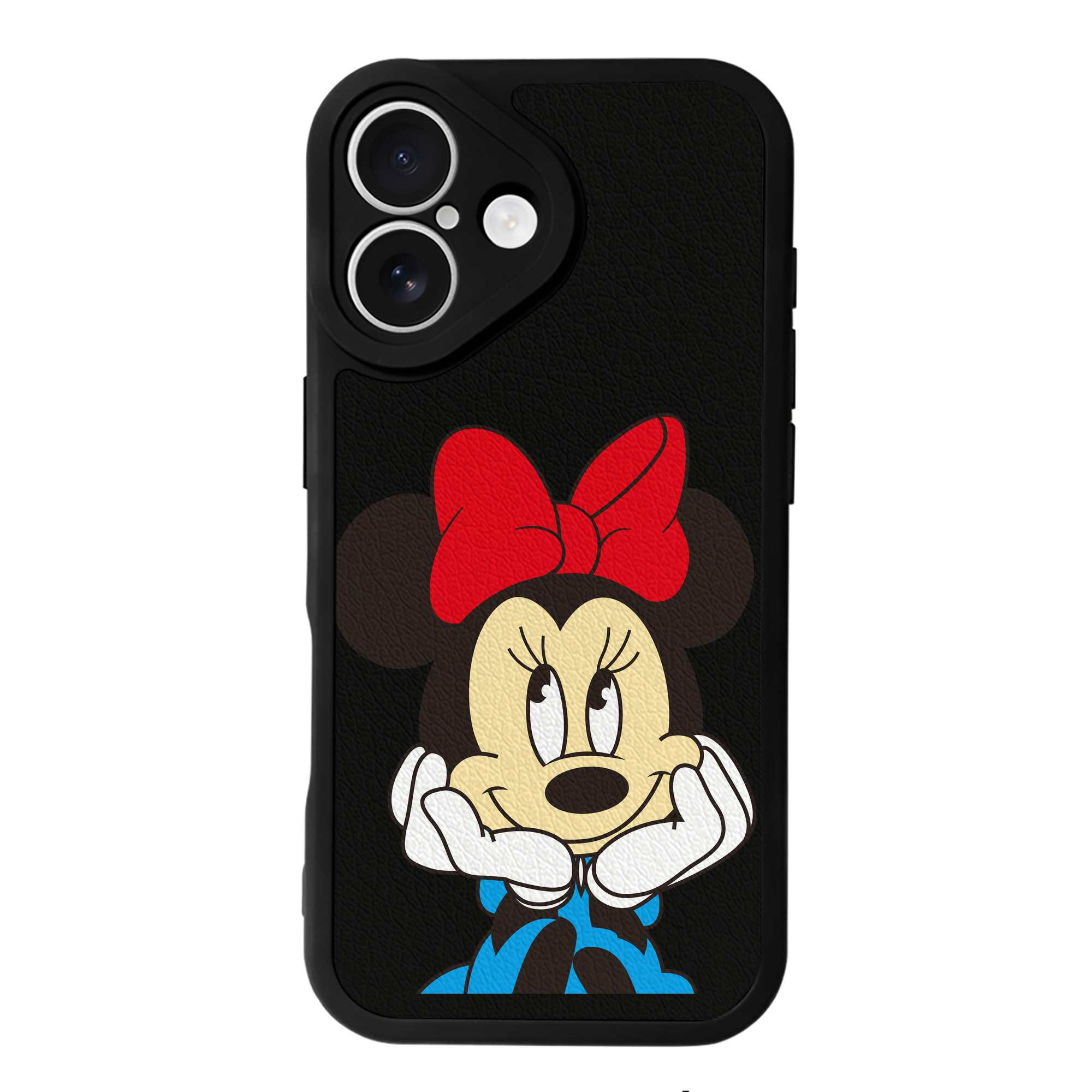 （画像用） ミッキーマウス Mickey Mouse 【iPhone 16シリーズ対応】シリコンスマホケース（レザー調） 材質：シリコン